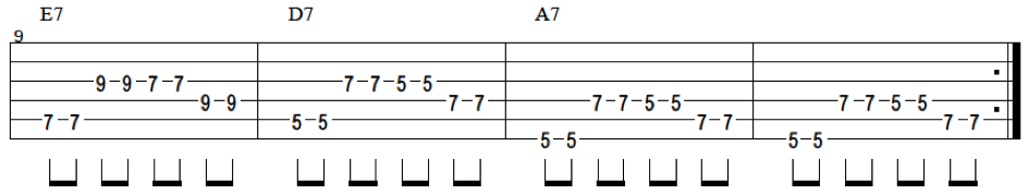 easy blues tablature